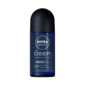 Antitranspirante Roll On Deep MaxxTech Carvão Ativado Nivea Men 50ml
