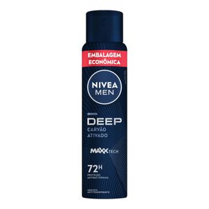 Antitranspirante Aerossol Deep MaxxTech Carvão Ativado Nivea Men 200ml