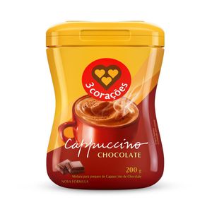 Cappuccino Chocolate 3 Corações Pote 200g