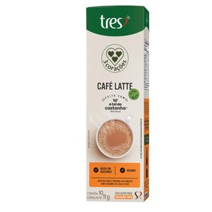 Cápsula de Café Latte Vegetal Tres 3 Corações 110g com 10 Unidades