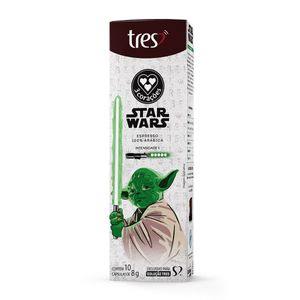 Cápsula de Café Espresso Star Wars Mestre Yoda Tres 3 Corações 80g com 10 Unidades
