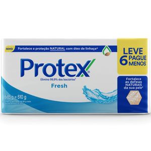 Kit Sabonete em Barra Fresh Protex 510g com 6 Unidades
