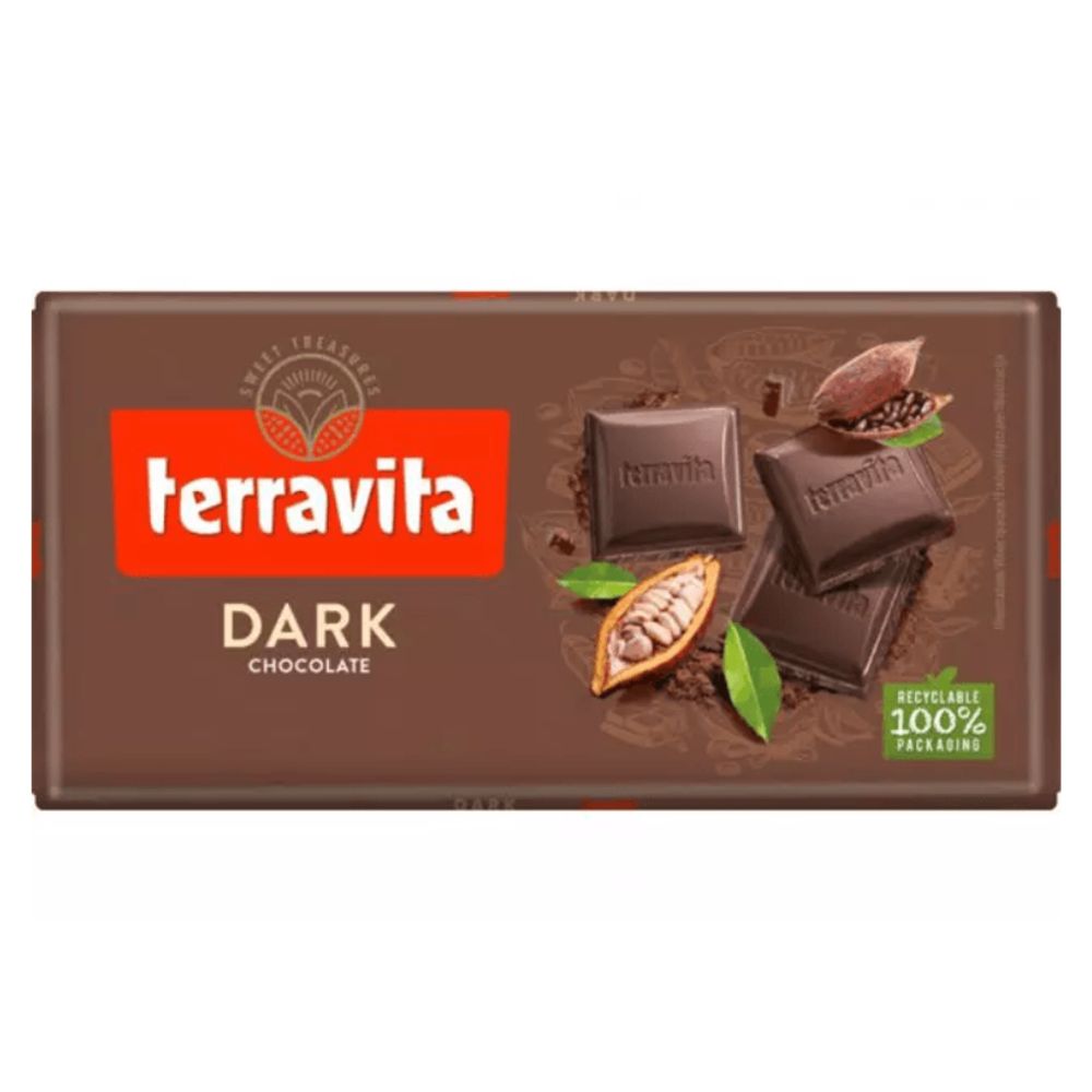 Barra de Chocolate Terravita Dark Chocolate 100g
