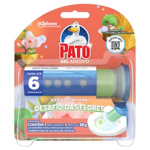 Desodorizador Gel Adesivo Desafio das Flores Aplicador+Refil Pato 38g
