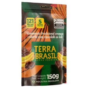 Bananada Tradicional Coberta com Chocolate ao Leite Terra Brasil 150g