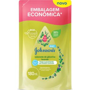 Sabonete Líquido Glicerina Lavanda Johnson's Baby Refil 180ml