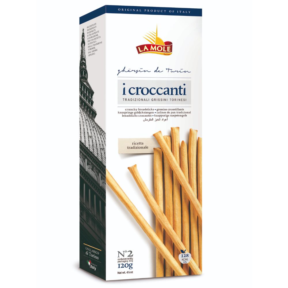 Grissini Azeite de Oliva e Óleo de Girassol La Mole 120g