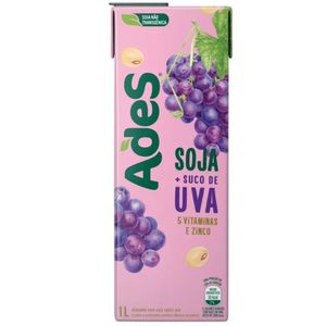 Bebida de Soja sabor Uva Ades 1 Litro