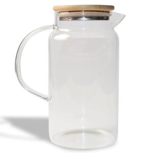 Jarra de Vidro com Tampa de Bambu Oikos 1,2L
