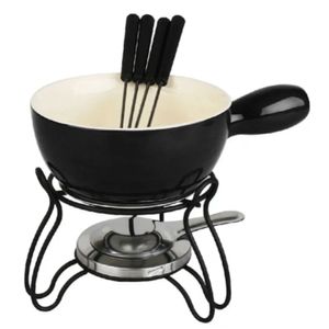 Aparelho de Fondue Lausanne Cor Preto Hauskraft com 8 Peças