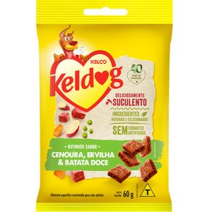 Petisco Bifinho Cenoura, Ervilha e Batata Doce Keldog 60g