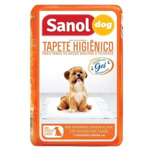 Tapete Higiênico Sanol Dog 60x80cm com 7 Unidades
