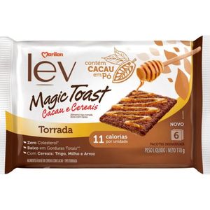 Torrada Cacau e Cereais Lev Magic Toast Marilan 110g
