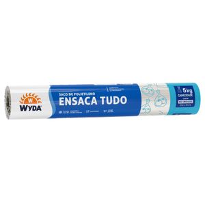 Saco Plástico Ensaca Tudo Wyda 27,5 x 40cm de 5kg com 100 unidades