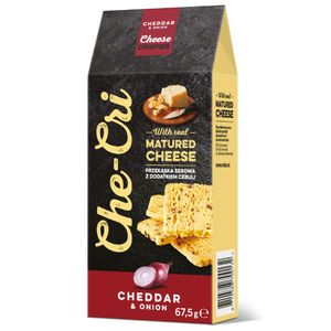 Biscoito Salgado Tipo Torrada Cheddar e Cebola Che-Cri 67,5g