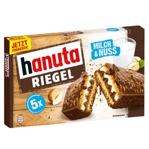 Biscoito Recheado de Avelã Hanuta Ferrero 172,5g com 5 Unidades