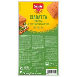 Pão Ciabatta Rústica Sem Glúten Schar 200g