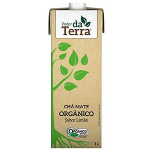 Chá Mate Orgânico Sabor Limão Poder da Terra 1 Litro