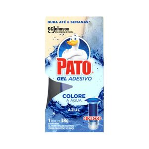 Desodorizador Sanitário Gel Adesivo Colore a Água Azul Pato Refil 38g