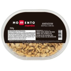 Amendoim Torrado sem Pele e com Sal Momento Mambo 250g