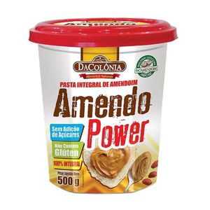 Pasta de Amendoim Tradicional Sem Adição de Açúcar DaColônia Amendo Power 500g