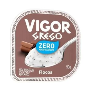 Iogurte Grego Flocos Zero Gordura Vigor 90g