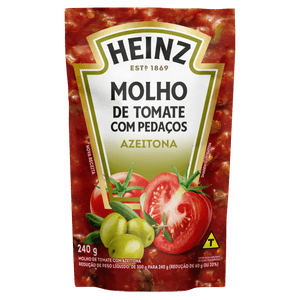 Molho de Tomate com Pedaços Azeitona Heinz 240g