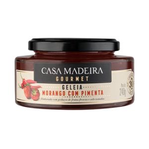 Geleia de Morango com Pimenta Sem Glúten Casa Madeira Gourmet 240g