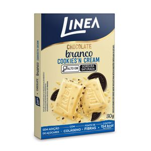 Chocolate Branco Cookies Cream Sem Adição Açúcar Linea 30g