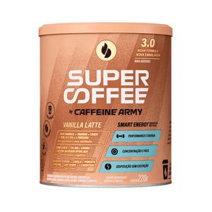 Suplemento Alimentar em Pó Vanilla Latte Supercoffee Caffeine Army 220g