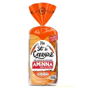 Pão de Cenoura Sem Adição de Açúcar Aminna 340g