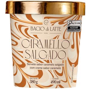 Sorvete Caramelo Salgado Bacio Di Latte 490ml