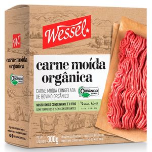 Carne Moída Bovina Orgânica Congelada Wessel 300g