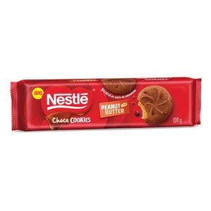 Biscoito Cookie com Gotas de Chocolate Recheio Pasta de Amendoim Nestlé Peanut Butter 100g