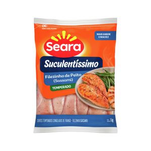 Filezinho de Frango Sassami Temperado Congelado Suculentíssimo Seara 1kg