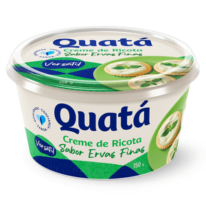 Creme de Ricota Sabor Ervas Finas Quatá 150g
