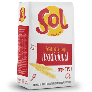 Farinha de Trigo Tradicional Sol 1kg