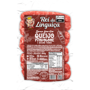 Linguiça Suína com Queijo Provolone e Orégano Rei da Linguiça 500g
