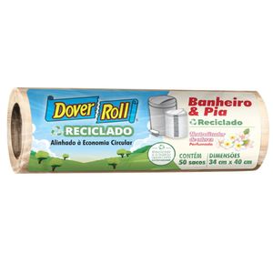 Saco de Lixo Neutralizador de Odores Cor Bege Dover Roll com 50 Unidades