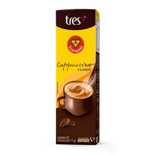 Cápsula de Café Cappuccino Classic Tres 3 Corações 110g com 10 Unidades