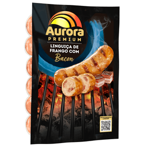 Linguiça de Frango com Bacon Aurora Premium 500g