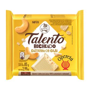 Chocolate Branco Castanha-de-Caju Opereta Talento 85g