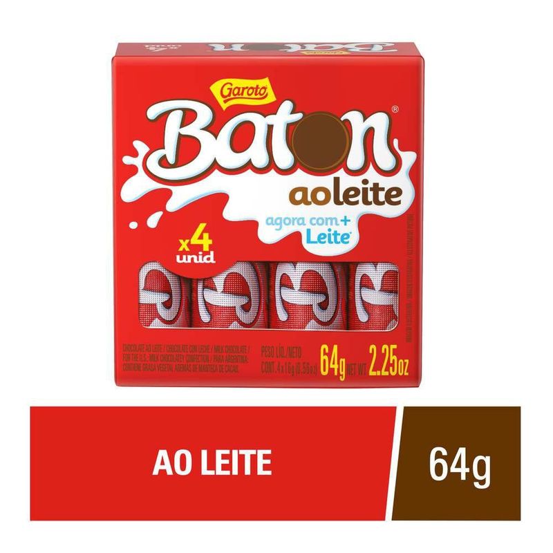 Chocolate-Baton-Garoto-ao-Leite-64g
