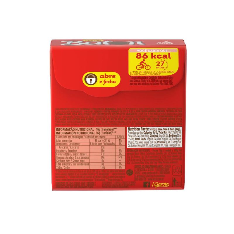 Chocolate-Baton-Garoto-ao-Leite-64g