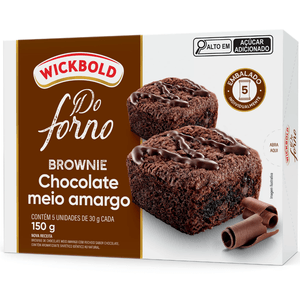 Brownie Chocolate Meio Amargo Do Forno Wickbold 150g com 5 Unidades