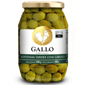 Azeitonas Verdes com Caroço Gallo 500g