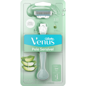 Aparelho de Barbear Venus Pele Sensível Gillette com 1 Cabo + 1 Refil