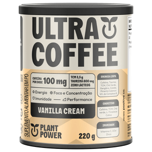 Suplemento em Pó Ultracoffee Vanilla Cream Plant Power 220g