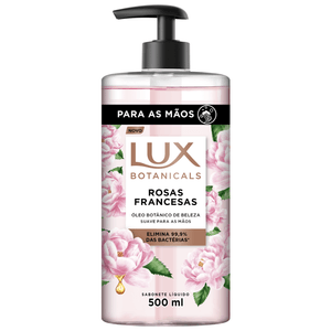 Sabonete Líquido para Mãos Rosas Francesas Lux Botanicals 500ml