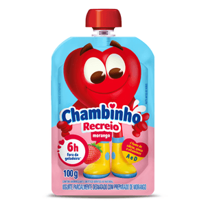 Iogurte Sabor Morango Chambinho Nestlé Pouch 100g